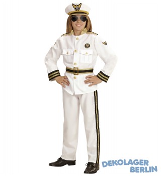 Kinderkostüm Marine Kapitän mit Kapitänsmütze