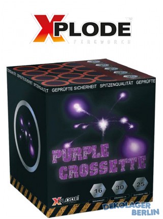 Silvester Feuerwerk Batterie Purple Crossette in lila