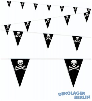Piratenfahne oder Piraten Wimpelkette