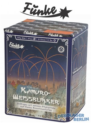 Funke Feuerwerk Batterie Kamuro Weissblinker 30mm