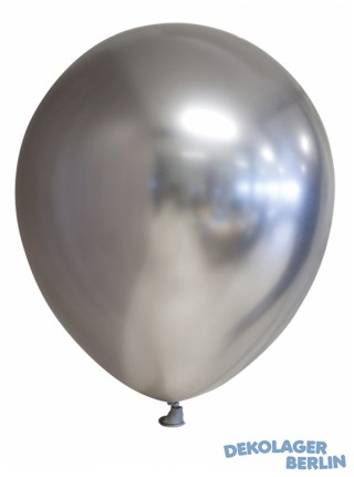 Chrome oder Spiegel Luftballons silber 30 cm 12