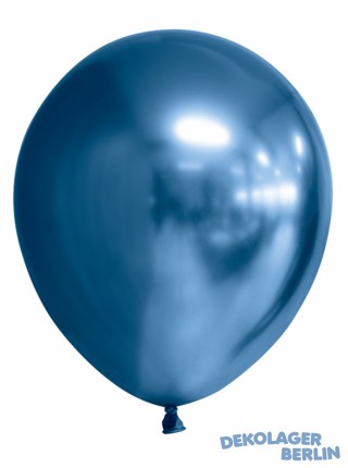 Chrome oder Spiegel Luftballons blau 30 cm 12