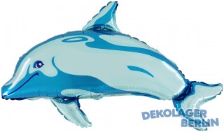 Folienballon Delfin blau 75cm