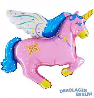 Folienballon als Pegasus in pink 90cm