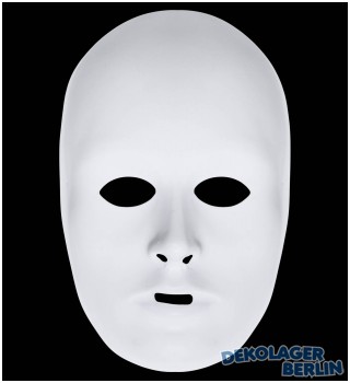 Einfache Maske weiss Venedig oder Halloween