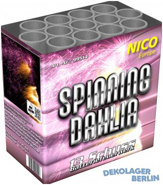 Nico Spinning Dahlia Feuerwerk Batterie - 13 Schüsser
