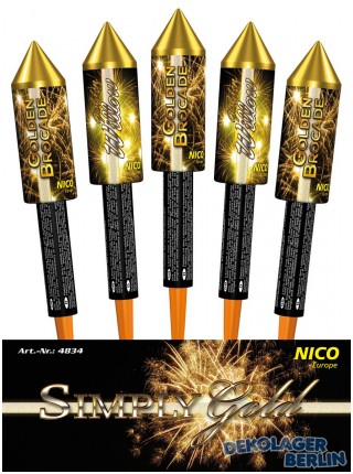 Nico Feuerwerk Raketen Simpley Gold