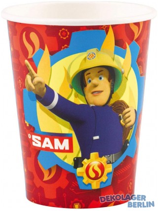 Fireman Sam Party Becher zum Geburtstag