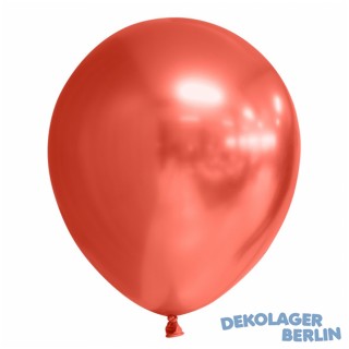 Chrome oder Spiegel Luftballons rot 30 cm 12