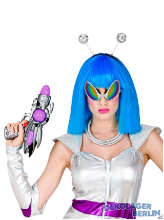 Alien Kostüm Set Brille Haarreif und Halsband