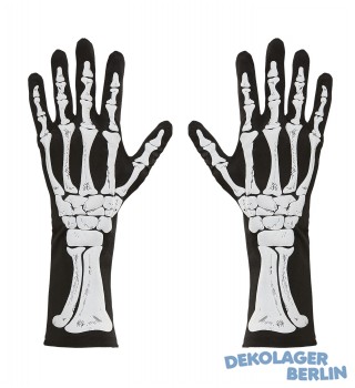 Halloween Skelett Handschuhe 35cm