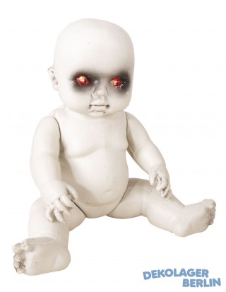 Halloween Deko gruseliges Baby mit leuchtenden Augen