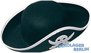 Piratenmütze oder Piraten Hut für Kinder mit Totenkopf