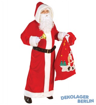 Santa Claus Kostüm Weihnachtsmann Mantel