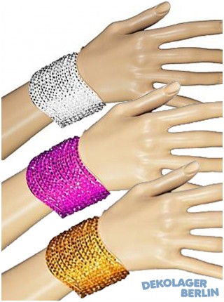 Pailletten Armband mit Glitzersteinen in vielen Farben
