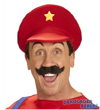 Rote Mütze mit Stern für Mario und seine Handwerker