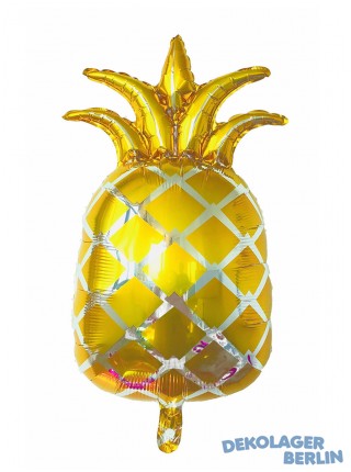 Folienballon goldene Ananas 79 cm