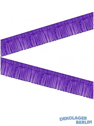Fransengirlande in lila violett mit 30 cm langen Fransen