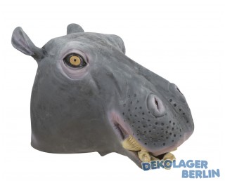 Hippo Maske aus Latex für Nilpferd