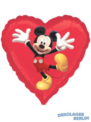 Folienballon Mickey Mouse als Herz