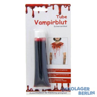 Vampirblut in der Tube als Blutgel
