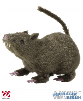 Haarige Ratte zu Halloween 21 cm