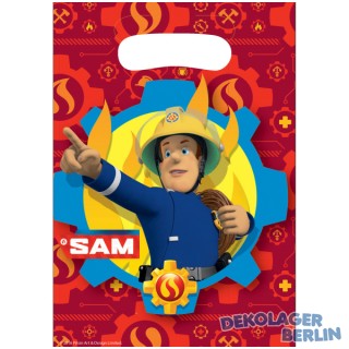 8 Partytüten Fireman Sam zum Kindergeburtstag