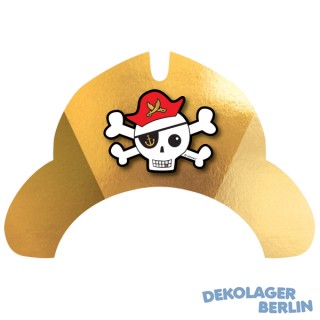 8 Piraten Hüte in gold