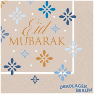 16 Party Servietten Eid Mubarak Ramadan zum Zuckerfest