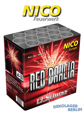 Nico Red Dahlia Feuerwerk Batterie - 13 Schsser