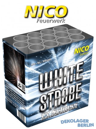 Nico White Strobe Feuerwerk Batterie - 13 Schüsser