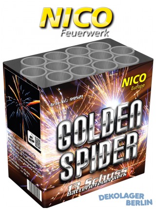Nico Golden Spider Feuerwerk Batterie - 13 Schüsser