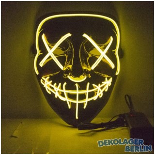 Leuchtende Purge Maske gelb Killer Clown