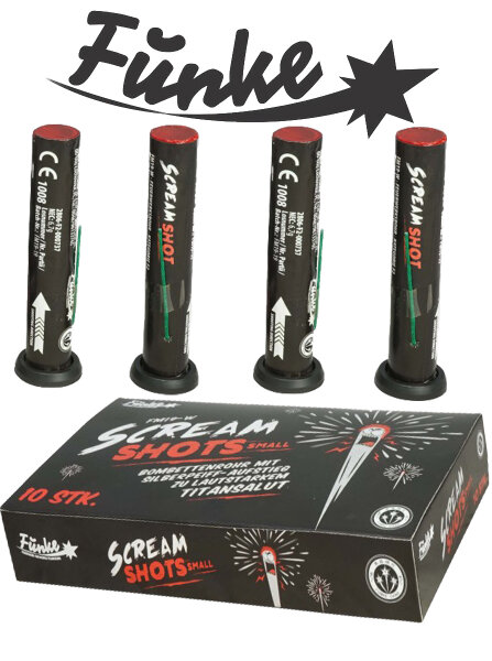 10 Funke Salut Bombenrohre Scream Shots