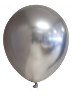 Deko Chrome oder Spiegel Luftballons silber 30 cm 12"