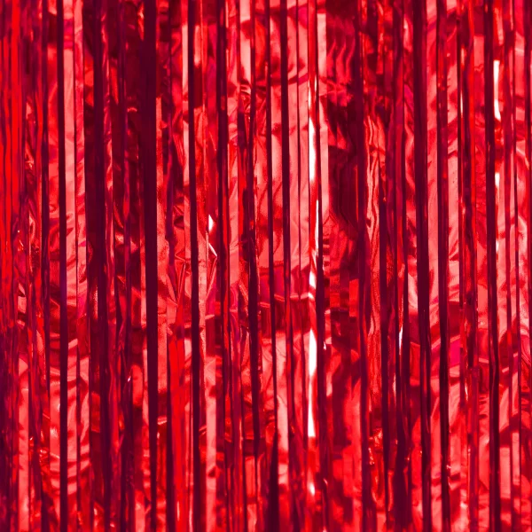 Lametta Vorhang in vielen Farben 91,4x240cm Farbe: rot