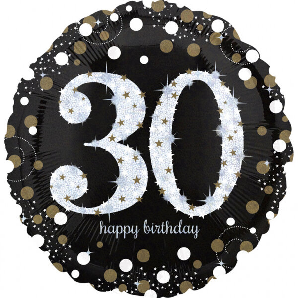 Jumbo Folienballon funkelnder Geburtstag 18 - 80