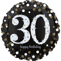 Jumbo Folienballon funkelnder Geburtstag 18 - 80