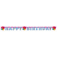 Happy Birthday Girlande zum Geburtstag mit Ballonmotiv