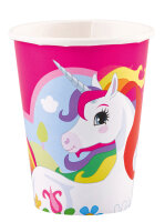 8 Party Becher mit Einhorn Motiv
