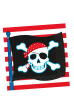 16 Party Servietten mit Piraten Motiv