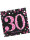 Servietten Funkelnder Geburtstag pink Happy Birthday Zahlen