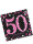Servietten Funkelnder Geburtstag pink Happy Birthday Zahlen