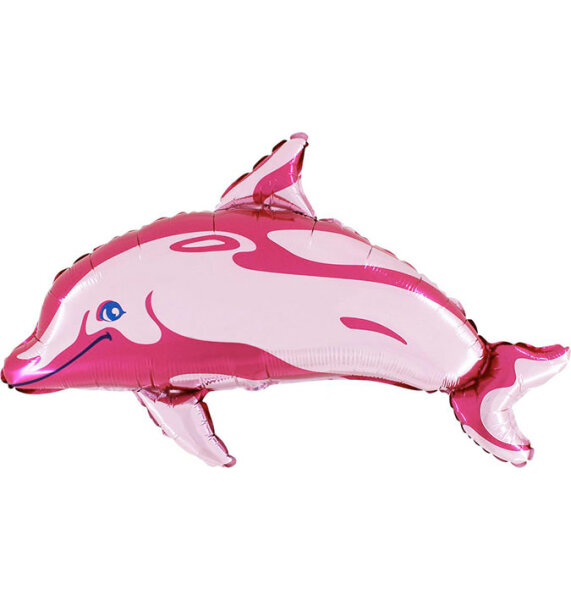Folienballon Delfin rosa 75cm