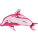 Folienballon Delfin rosa 75cm
