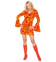 70 er Jahre Kleid in orange