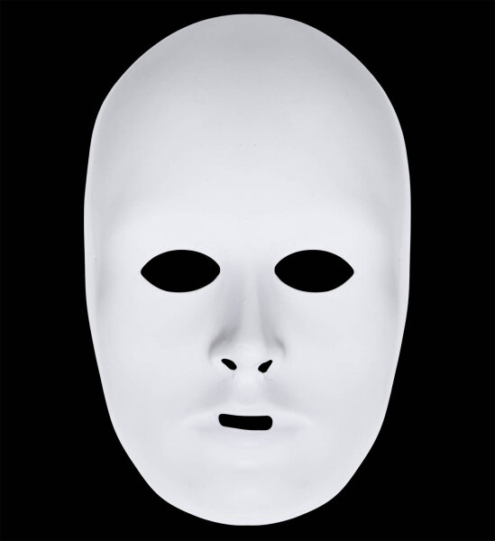 Einfache Maske weiss Venedig oder Halloween