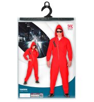 Overall in rot für Bankräuber zu Halloween