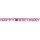 Happy Birthday Girlande zum Geburtstag in pink