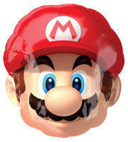 Folienballon Super Mario als Gesicht